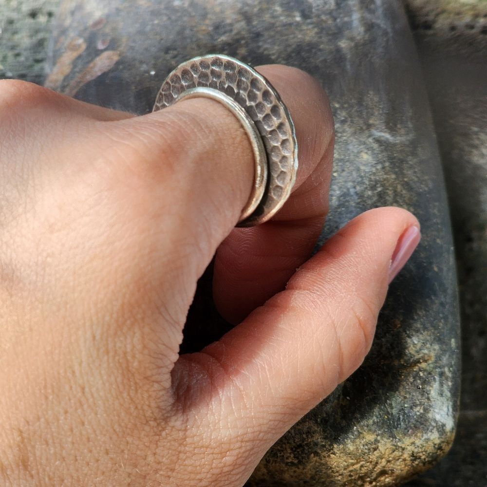 Hill tribe silver ring